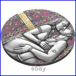 Kama Sutra Moments of Love 3 oz Antique finish Silver Coin CFA Cameroon 2019