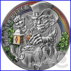 Keep Your Luck 50 g Antique finish Silver Coin 2000 Francs CFA Cameroon 2022