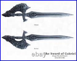 Korea The Sword of St. Gabriel Shaped 2.5 oz. 999 Silver Bar Antiqued in CAPSULE