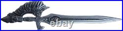 Korea The Sword of St. Gabriel Shaped 2.5 oz. 999 Silver Bar Antiqued in CAPSULE