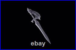 Korea The Sword of St. Gabriel Shaped 2.5 oz. 999 Silver Bar Antiqued in CAPSULE