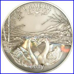 L'Amour toujours silver coin antiqued Cameroon 2011