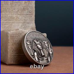 Legacy of Pharaohs 3 oz silver coin antiqued CI 2022