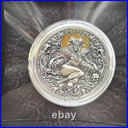 Lilith 2 oz Antique finish Silver Coin 2000 Francs CFA Cameroon 2022