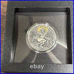 Lilith 2 oz Antique finish Silver Coin 2000 Francs CFA Cameroon 2022