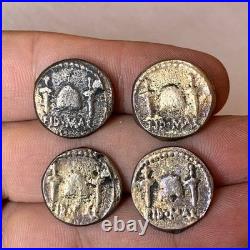 Lof Of 4 Rare Ancient Brutus Roman Bronze Coins Denarius Eid Mar Authentic