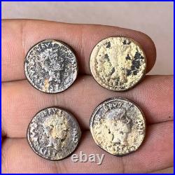 Lof Of 4 Rare Ancient Brutus Roman Bronze Coins Denarius Eid Mar Authentic
