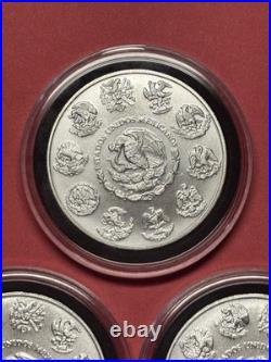 (Lot of 3) 2023 Mexico 1 Onza SiIver Libertad 1 oz 999 Fine SiIver BU in capsule