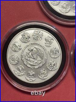 (Lot of 3) 2023 Mexico 1 Onza SiIver Libertad 1 oz 999 Fine SiIver BU in capsule