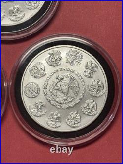 (Lot of 3) 2023 Mexico 1 Onza SiIver Libertad 1 oz 999 Fine SiIver BU in capsule