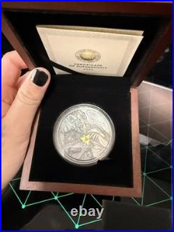 Lucifer Morning Star Dual Essence 2 oz Antique finish Silver Coin Cameroon 2023