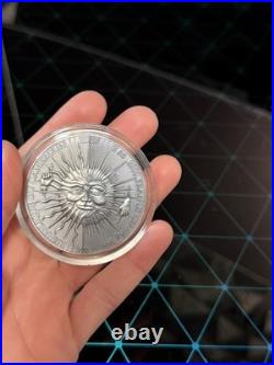 Lucifer Morning Star Dual Essence 2 oz Antique finish Silver Coin Cameroon 2023