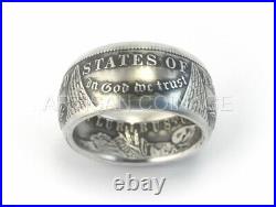 MORGAN Silver Dollar Coin Ring Tails (Sizes 7-15) Antiqued Hand Made