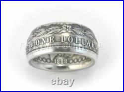 MORGAN Silver Dollar Coin Ring Tails (Sizes 7-15) Antiqued Hand Made