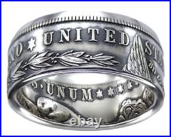 MORGAN Silver Dollar U. S. Coin Ring (Sizes 7-15) Tails Custom Hand Made