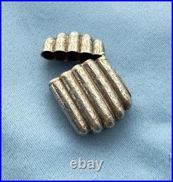 Match Safe Coin Silver Bundle of Cigars Maker 1 4/4 x 1 1/4 In No Mono 19.5 Gr