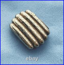 Match Safe Coin Silver Bundle of Cigars Maker 1 4/4 x 1 1/4 In No Mono 19.5 Gr