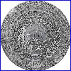 Medusa The Great Greek Mythology 2 oz Antique finish Silver Coin Cameroon 2023