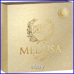 Medusa The Great Greek Mythology 2 oz Antique finish Silver Coin Cameroon 2023