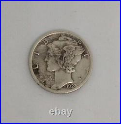 Mercury Dime 1923 NM Condition Toned Antique Silver Near Mint American Coin