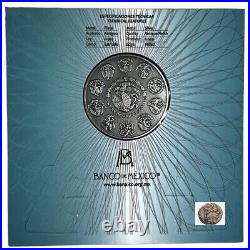 Mexican Libertad 1 oz silver coin antiqued in card rare 2018