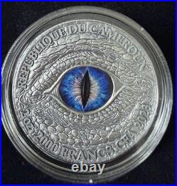 Mint XXI 2023 Dragonology Starburst Amphithere 2oz Silver. 999 Antique 365/500