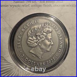 Mint of Poland 2022 Niue In Victoria 1 oz. 999 Silver Antique Finish Coin