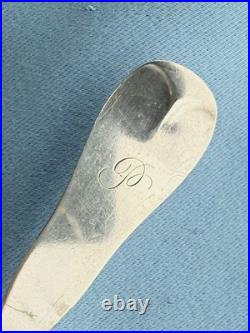 Mixed Lot Coin Silver 3 Soup or Desert Spoons Mixed Makers Mono 7 Inch 68 Grams