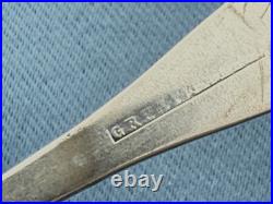 Mixed Lot Coin Silver 3 Soup or Desert Spoons Mixed Makers Mono 7 Inch 68 Grams