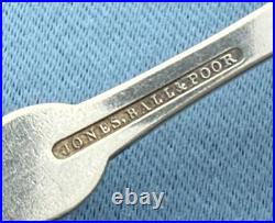 Mixed Lot Coin Silver 3 Soup or Desert Spoons Mixed Makers Mono 7 Inch 68 Grams