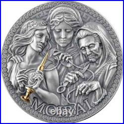 Moirai The Great Greek Mythology 1 oz Antique finish Silver Coin Cameroon 2025