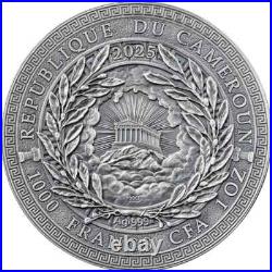 Moirai The Great Greek Mythology 1 oz Antique finish Silver Coin Cameroon 2025