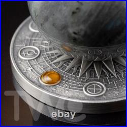 Moon Solar System 2 oz Antique finish Silver Coin 10 Cedis Ghana 2025 Moon Solar System 2 oz Antique finish Silver Coin 10 Cedis Ghana 2025