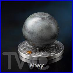 Moon Solar System 2 oz Antique finish Silver Coin 10 Cedis Ghana 2025 Moon Solar System 2 oz Antique finish Silver Coin 10 Cedis Ghana 2025