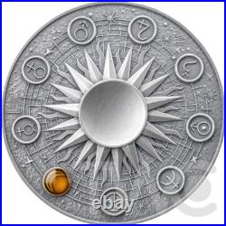 Moon Solar System 2 oz Antique finish Silver Coin 10 Cedis Ghana 2025 Moon Solar System 2 oz Antique finish Silver Coin 10 Cedis Ghana 2025