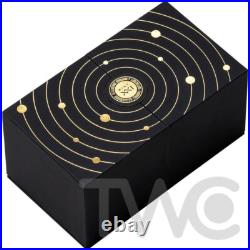 Moon Solar System 2 oz Antique finish Silver Coin 10 Cedis Ghana 2025 Moon Solar System 2 oz Antique finish Silver Coin 10 Cedis Ghana 2025