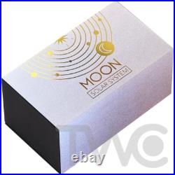 Moon Solar System 2 oz Antique finish Silver Coin 10 Cedis Ghana 2025 Moon Solar System 2 oz Antique finish Silver Coin 10 Cedis Ghana 2025