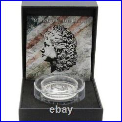 Morgan Dollar 2024 $2 1 oz Fine Silver High Relief Coin Dual Finish Antique and