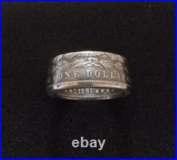 Morgan Dollar Coin Ring. Sizes 10 To 14. From 1878 To 1904