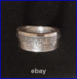 Morgan Dollar Coin Ring. Sizes 10 To 14. From 1878 To 1904