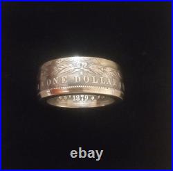 Morgan Dollar Coin Ring. Sizes 10 To 14. From 1878 To 1904