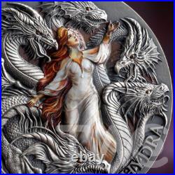 Mythical Hydra The Dragonology 2 oz Antique finish Silver Coin CFA Cameroon 2025 Mythical Hydra The Dragonology 2 oz Antique finish Silver Coin CFA Cameroon 2025