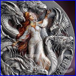 Mythical Hydra The Dragonology 2 oz Antique finish Silver Coin CFA Cameroon 2025 Mythical Hydra The Dragonology 2 oz Antique finish Silver Coin CFA Cameroon 2025