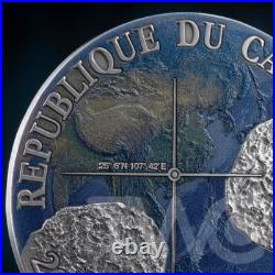 Nantan Meteorite Geography 50 g Antique finish Silver Coin CFA Cameroon 2025
