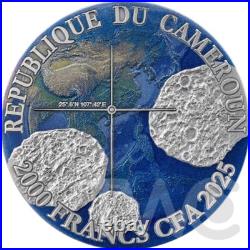 Nantan Meteorite Geography 50 g Antique finish Silver Coin CFA Cameroon 2025
