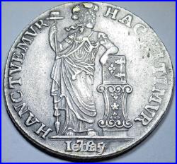 Netherlands 1785 Silver 1 Gulden 32mm, 10.4 grams Genuine 1700's Antique Coin