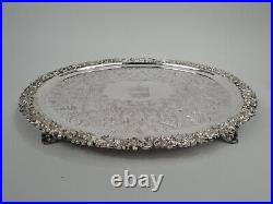 Newell Harding Tray Antique Classical Boston Massachusetts American Coin Silver