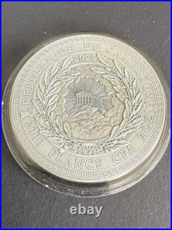 Nike The Great Greek Mythology 2 oz. 999 Silver Coin Only 500 Strikes Case Etc