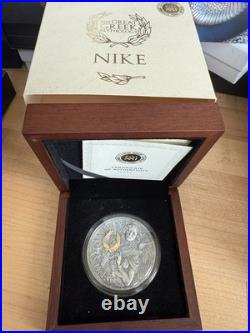 Nike The Great Greek Mythology 2 oz. 999 Silver Coin Only 500 Strikes Case Etc