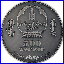 Nimravidae 1 oz silver coin antiqued Mongolia 2023